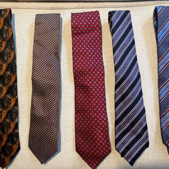AMAZING MEN'S LIMITED EDITION LOT OF 5 ERMENEGILDO ZEGNA TIES - ITALY